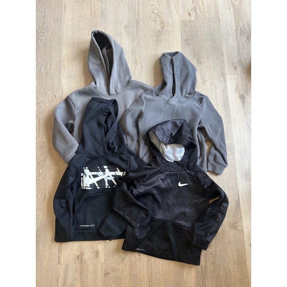 Boys Bundle of 4 Hoodies Size 4T Nike Dri-FIT Therma-FIT Fleece